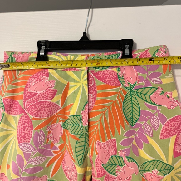 Lilly Pulitzer Tropical Frog Print Pants Size 2 Vintage White Label - Picture 4 of 8